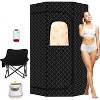 Real Relax Sauna Box Portable Steam Sauna for Home,3L 1500W Steamer,Large Folding Chair,Remote Control,Personal Steam Room for Spa,Gym - 2 of 4