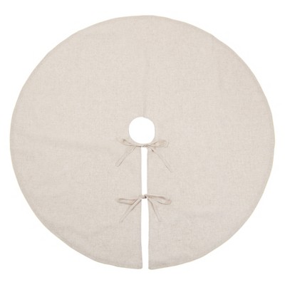 Toscana 84" Gold Linen Blend Christmas Tree Skirt