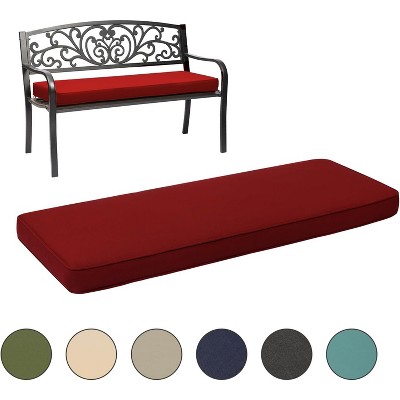 Aoodor 46.5'' x 17.7'' x 3'' Patio Bench Cushion, Olefin Fabric Slipcover Sponge Foam, Outdoor Use