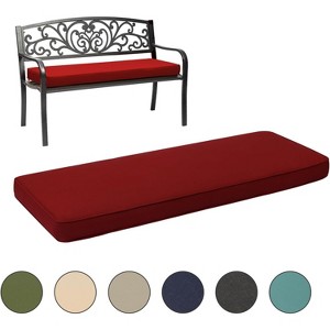 Aoodor 46.5'' x 17.7'' x 3'' Patio Bench Cushion, Olefin Fabric Slipcover Sponge Foam, Outdoor Use - 1 of 4