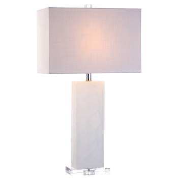 27" Tiggie Alabaster Table Lamp (Includes LED Light Bulb) White - JONATHAN Y