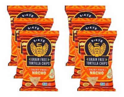 Siete Grain Free Tortilla Chips No Salt - Case Of 12/5 Oz : Target