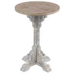 Traditional Round Wood Accent Table White - Olivia & May