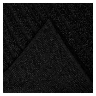 Queen Black Cotton Reversible Textured Bedspread Set