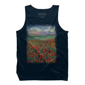 Men's Design By Humans POPPIES By creese Tank Top - 1 of 3