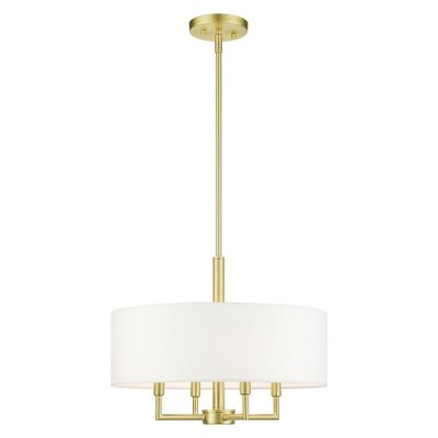 Livex Lighting Meridian 4 - Light Pendant in  Satin Brass