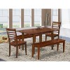 Retro Dinette Set - Wooden Dining Table with Chairs, 42-54L x 32W - Renaissance Style Table Set - 2 of 4
