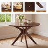 MAYEERTY 31.5" Small Round Dining Tulip Table, Wood Top, Metal Base, Seats 2-4, Black - 4 of 4