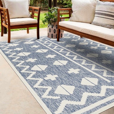 Hauteloom Elio Blue Outdoor Rug
