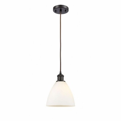 Bristol Glass - 1 Light Mini Pendant In Industrial Style-11.25 Inches Tall and 7.5 Inches Wide