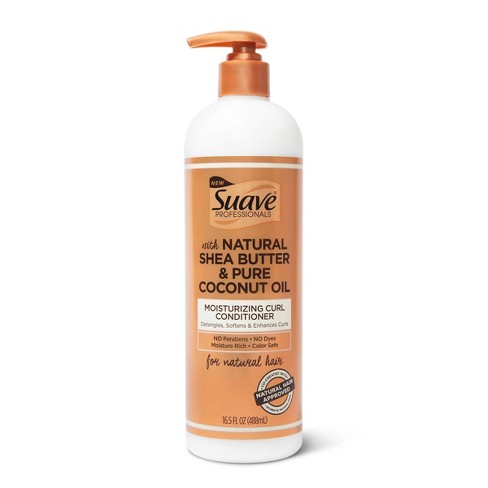 Suave Professionals for Natural Hair Moisturizing Curl Conditioner for Wavy Curly and Coily Hair Shea Butter and Coconut Oil - 16.5 fl oz - image 1 of 4