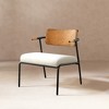 27" Mixed Material Accent Arm Chair in Upholstery with Plush Seat and Metal Frame - 2 of 4