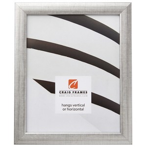 Contemporary Scratched Silver Picture Frame - 1 of 3