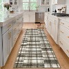 Striped Geometric Washable Runner Rug - Stain Resistant, Non-Slip Backing, Low Pile - For Hallway, Laundry, Bedroom - 2 of 4
