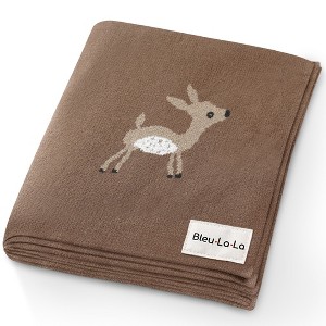 100% Luxury Cotton Knit Swaddle Receiving Blanket for Newborns and Infant Boys and Girls - 1 of 4