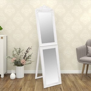 vidaXL Free-Standing Mirror White 19.7 in.x78.7 in. - 1 of 4