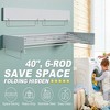 Wall Mounted Clothes Rack, Retractable Towel Drying Rack, Space Saving, Invisible, Foldable for Hanging Clothes - 3 of 4