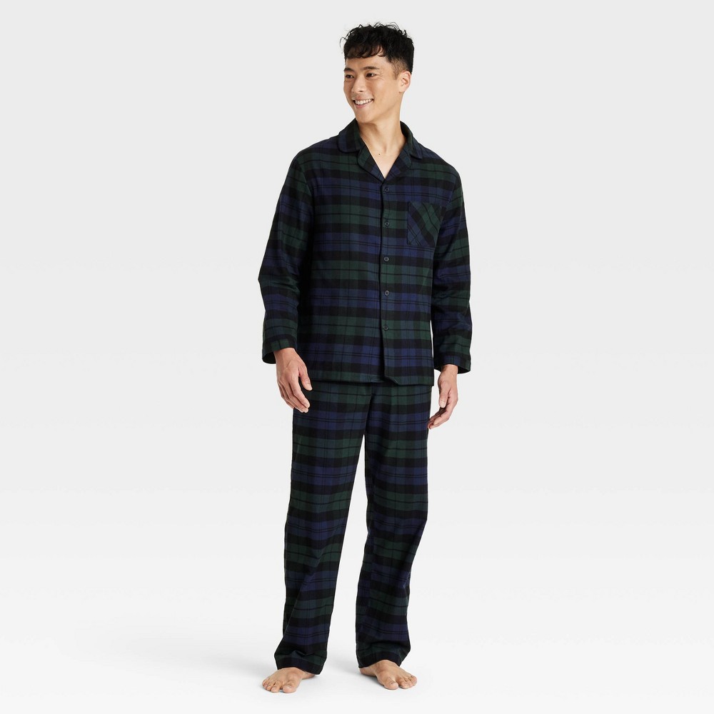 Men's Buffalo Check Woven Pajama Set - Goodfellow & Co™ Green XXL