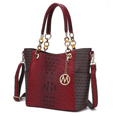 MKF Collection Miriam Handbag Signature Women Vegan Leather Tote by Mia K