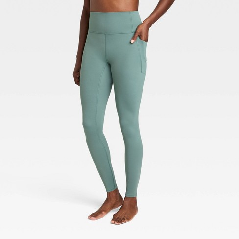 Women's Everyday Soft Ultra High-Rise Pocketed Leggings - All In Motion™  Green XL