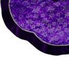 Northlight 48" Purple and Silver Glittered Floral Christmas Tree Skirt - image 3 of 3