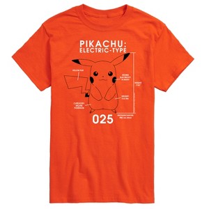 Men's - Pokémon - Pikachu Electric-Type Short Sleeve Graphic T-Shirt - 1 of 4