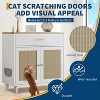 Cat Litter Box Cabinet Corner Hidden Litter Box Enclosure with Scratching Board Doors & Storage Drawer, Fits Most Cats - 3 of 4