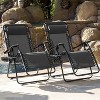 SKONYON 2PCS Oversize Lounge Chair Patio Heavy Duty Folding Recliner - 2 of 4