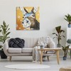 Stupell Industries Smiling Donkey Animal Painting Casual Circle Pattern Canvas Wall Art - 2 of 4