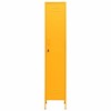 vidaXL Metal Storage Cabinet Storage Locker Organizer for School Office Steel - Mustard Yellow - 3 of 4