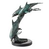 SPI Home Dolphin Trio on Wave Sculpture – Solid Brass Coastal Marine Decor, 10" Tall Ocean-Inspired Accent - 2 of 3