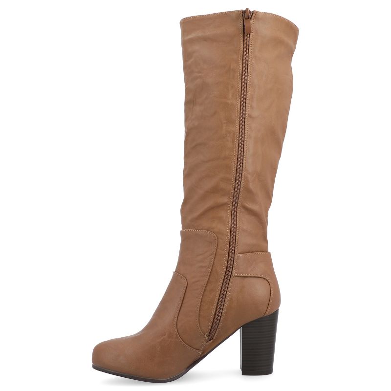 Journee Collection Womens Carver Stacked Heel Knee High Boots, 3 of 11