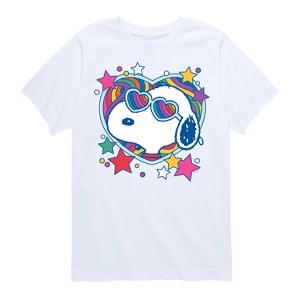Boys' - Peanuts - Snoopy Groovy Heart Short Sleeve Graphic T-Shirt - 1 of 4