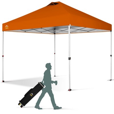 10x10 Recreational Centerlok Canopy - Sto 'N Go, Silver Coated, 150D - RM100H Orange