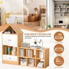 48.82"Versatile Children's Bookshelf with House-Shaped Design, Multi-Functional Storage for Books and Toys, White - 4 of 4