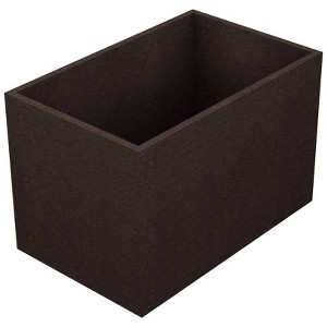 Vioscapes Rectangular Coffee Bean Husk and Recycled Plastic Outdoor Planter Box Brown 15"x10" - 1 of 3