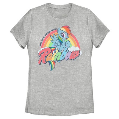 Women's My Little Pony Rainbow Dash Follow Your Own Rainbow T-shirt : Target