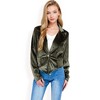 Anna-Kaci Women's Velvet Blazer with Single Button Closure - 2 of 4