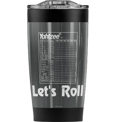Yahtzee Lets Roll Steel Tumbler 20oz Coffee Travel Mug