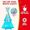 Joyfy 15'' Prismatic Iridescent Christmas Tree Light Decorations with 100 Cool White LED Lights for Indoor Holiday, Christmas Eve Night Decoration - 2 of 4