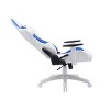 Brassex 57.09" Ember Gaming Chair White/Blue - 4 of 4