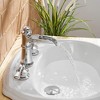BWE 8 in. Waterfall Widespread 2-Handle 3 Holes Bathroom Faucet With Metal Drain in Spot Resist - 4 of 4