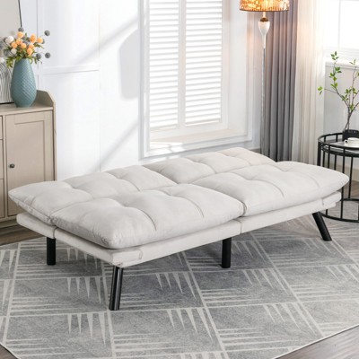 Convertible UNISOAR Foldable Modern Sofa Bed, Futon Lazy Sofa Bed, Lounge Chair Indoor,Light Gray/Blue/Black/Cream/Green/Brown