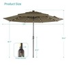 Sonkuki 10FT Outdoor 3-Tier Patio Market Umbrella w/Solar Lights and Aluminum Pole - 3 of 4