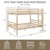 AZL1 Life Concept Beds Solid Wood Frame Full Bunk Healthy Sleep Family-Friendly Guardrails Build for Kids Room, Natural, 78.35"*59.06"*61.81" - 3 of 4