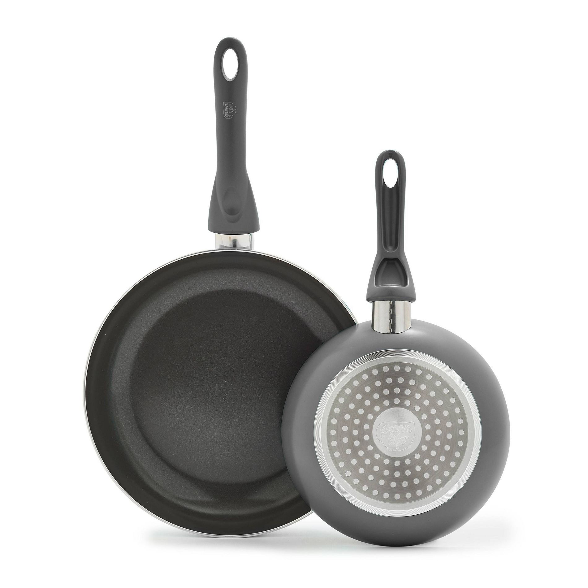 GreenLife Essentials 2pk (8" and 10") Ceramic Nonstick Aluminum Fry Pan Set