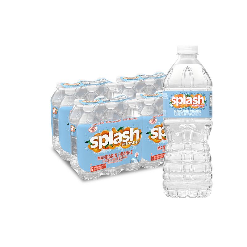 Splash Refresher Mandarin Orange Water Beverage - 24pk/0.5L Bottles, 1 of 9