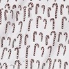 tag Candy Cane Print Classic Bib Cotton Apron, Adjustable Slide Through Ties, 2 Pockets, One Size Fits Most, Machine Wash, White - 2 of 3