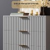 5 Drawer Dresser for Bedroom - 48" Tall Modern Chest of Drawers, Deep Drawers, Wide Top, Fluted Wooden Design, Ideal for Living Room, Hallway, Kids - 3 of 4