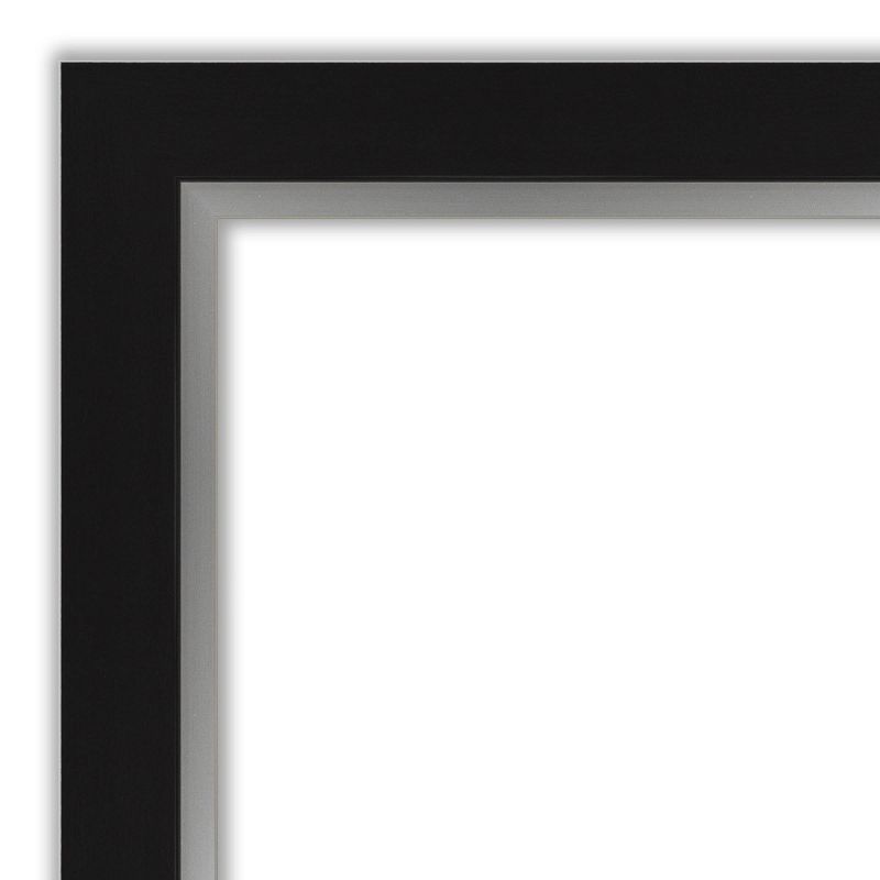30&#34; x 66&#34; Non-Beveled Eva Black Silver Full Length Floor Leaner Mirror - Amanti Art, 4 of 11